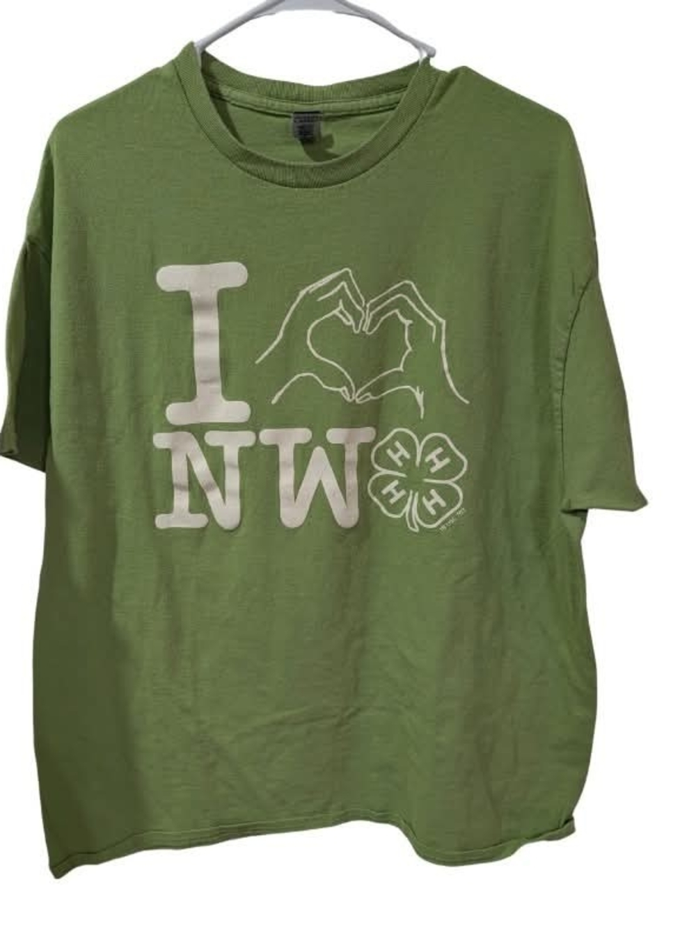 Gildan Olive Green "I ♥ NW" 4-H Graphic Tee